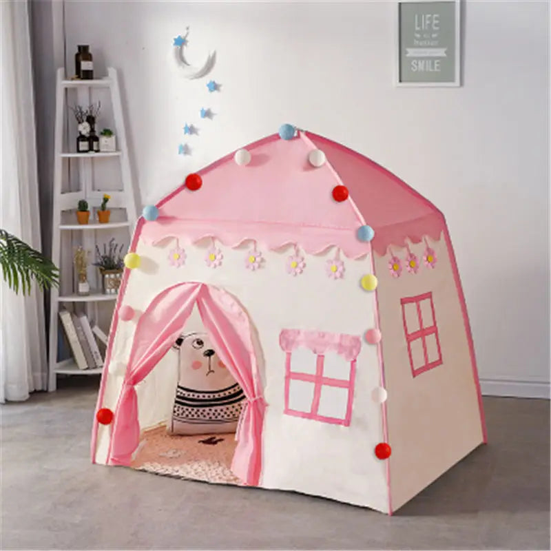 Kids tent indoor and outdoor games garden Tipi princess castle folding Cubby toys tents Children room house teepee Playhouse