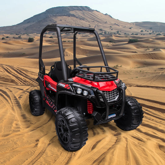 Kids Outdoor Electric ATV Car with Real Suspension and Remote Control, Red