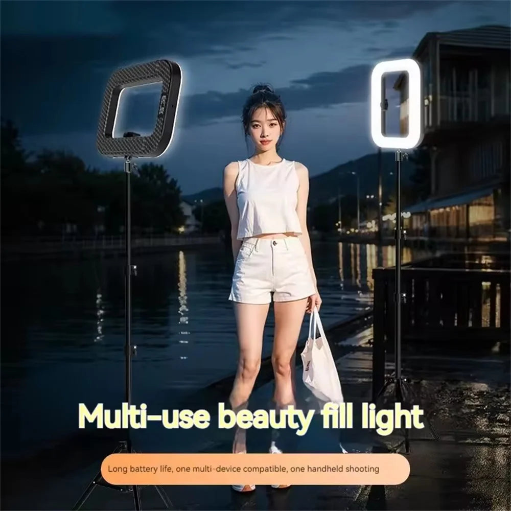 Anneau LED rechargeable portable — selfie, diffusion en direct, photographie, bureau
