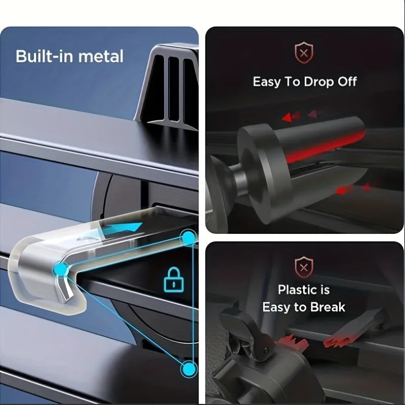 Car Mobile Phone Mount, Vent Reset, Mobile Cell Holder, Smartphone, GPS, 4.7-6.7 Inches