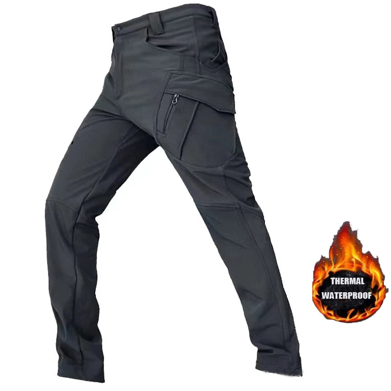 Vestes polaires SoftShell pour hommes, manteau coupe-vent à capuche, pêche, randonnée, Camping, escalade, ski, pantalons chauds, automne et hiver