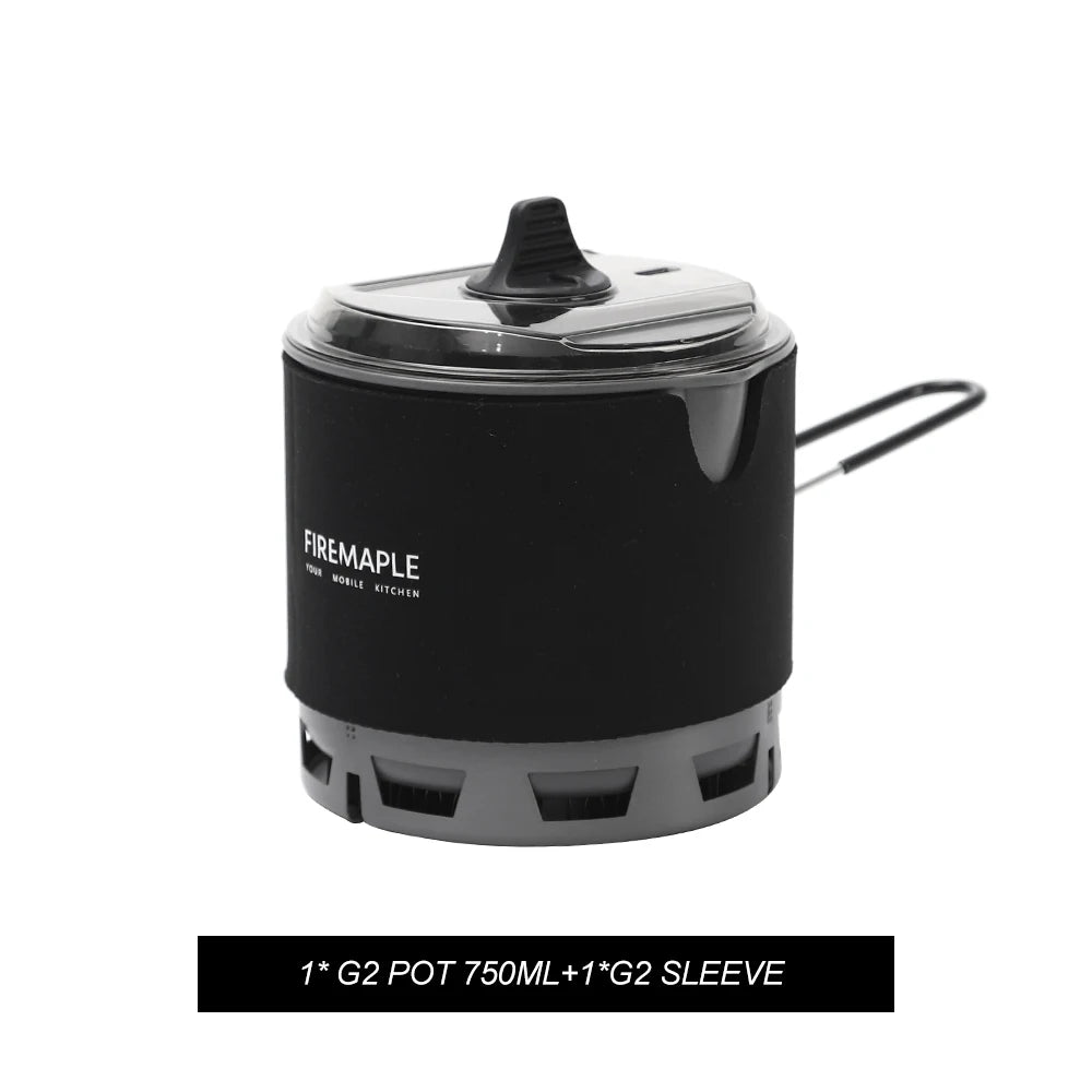 Pot ultraléger Fire-Maple G2 Petrel, léger, pour l'extérieur, échangeur de chaleur à haute efficacité, pour randonnée, voyage, Camping, 750ML