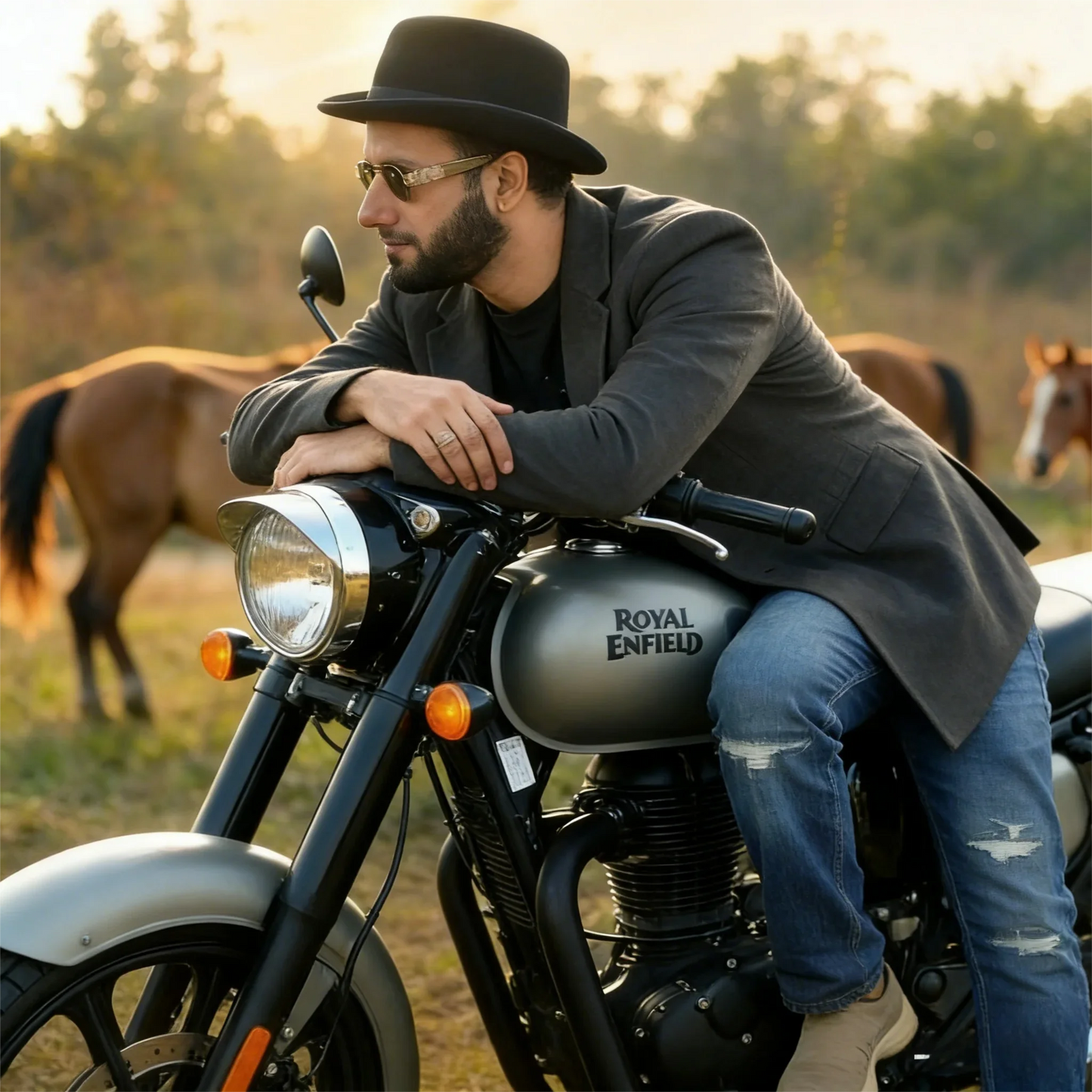Chapeau melon en laine billycock feutre pour hommes — ceinture, bord roulé (v2)