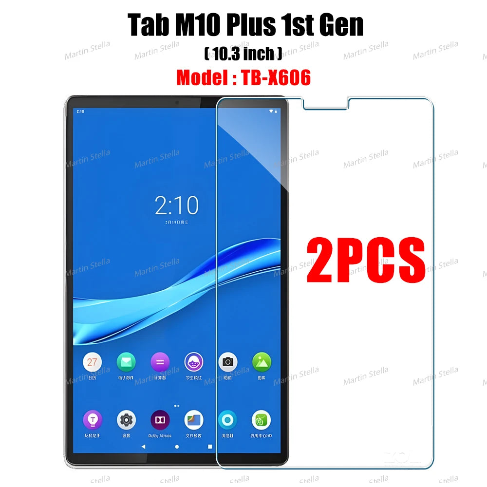 Protecteur d'écran en verre trempé pour tablette 10-11 pouces — 2 pièces, compatible Tab M10 Plus, M11, P11 Pro