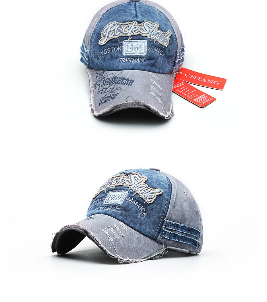 CNTANG Summer Fashion Vintage Baseball Cap Casual Washed Cotton Snapback Embroidery Caps For Men Women Fashion Hat Unisex Gorras