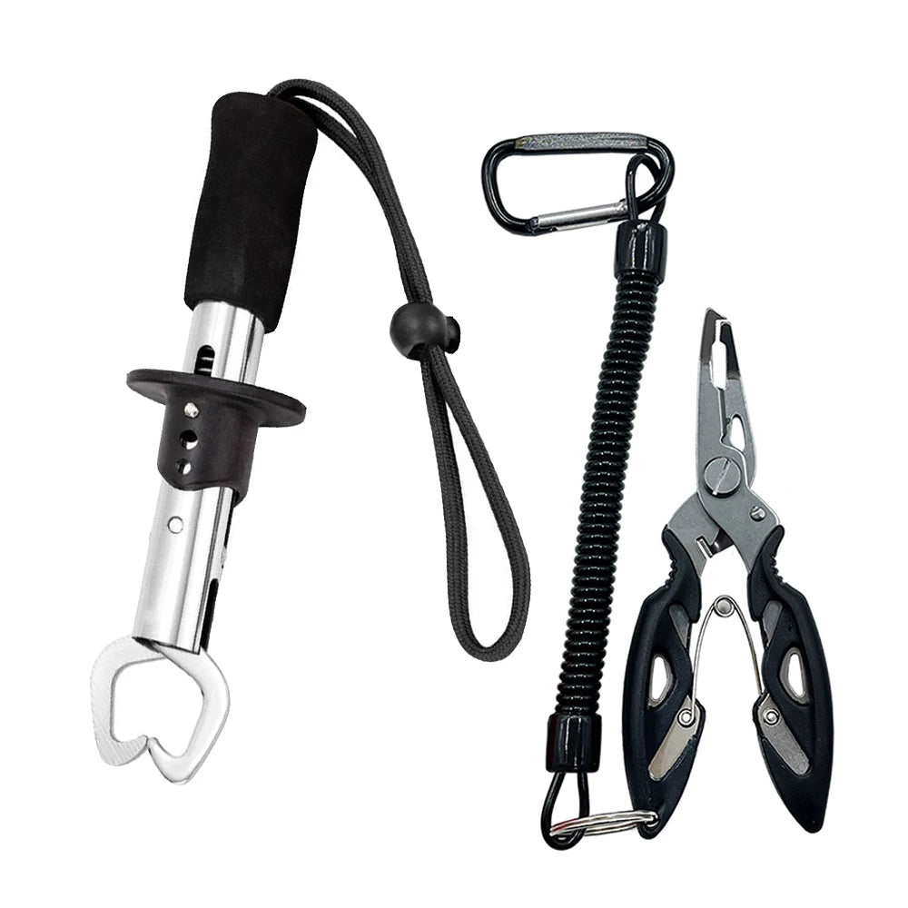 Pince à leurre en acier inoxydable, 21/17cm, ensemble de contrôleur de poisson multifonctionnel, filature/considérant le poisson, équipement de pêche