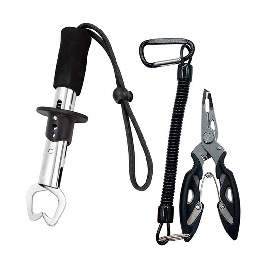 Pince à leurre en acier inoxydable, 21/17cm, ensemble de contrôleur de poisson multifonctionnel, filature/considérant le poisson, équipement de pêche