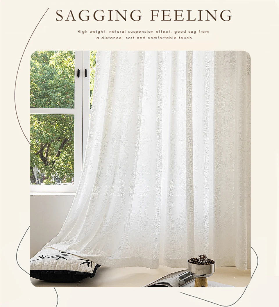 Rideau semi-transparent solide pour salon — porte de balcon, tulle, mariage, personnalisé