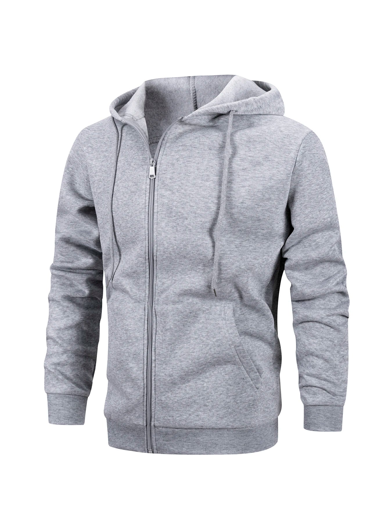 Men's Zip-Up Hoodie, Outdoor Sports Hoodie, Everyday, Basic, Casual, Autumn Winter, Cardigan Jacket