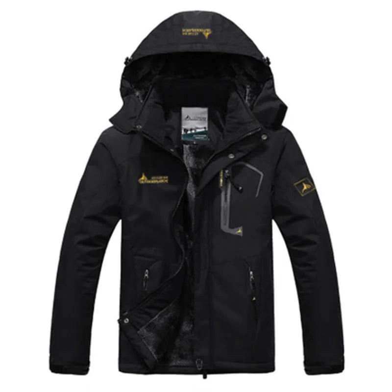 Men's Windproof Parka, Thick Warm Windproof Fur Coats, Hooded Military Style, Men's Anorak Winter Jackets