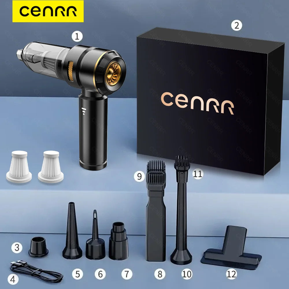 CENRR 998000 PA Powerful Car Vacuum Cleaner Portable Handheld Car Vacuum Cleaner Cordless Car Cleaner Robot Car Accessories