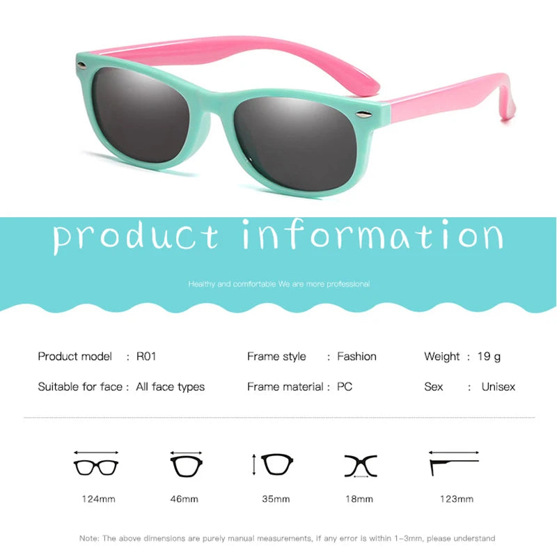 RUISIMO Kids Polarized Sunglasses TR90 Boys Girls Sunglasses Silicone Safety Glasses Children's Gift Baby UV400 Glasses