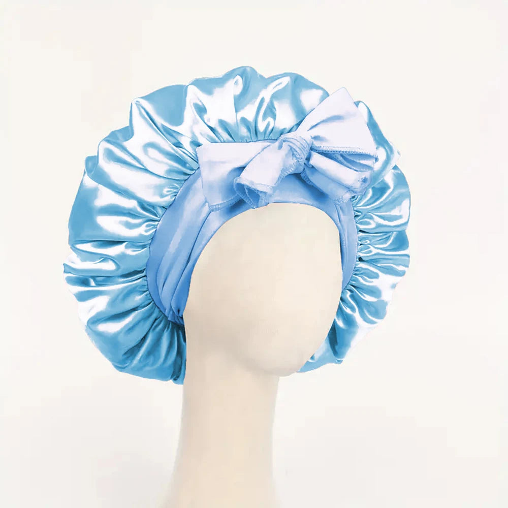Bonnet réglable en satin pour hommes et femmes — dormir, cheveux, bande lourde