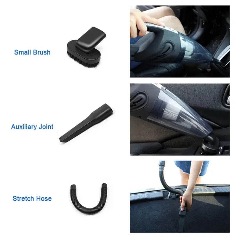 Aspirateur à main sans fil, recharge USB, aspirateur de voiture portable, aspirateur à main humide et sec, aspiration puissante sans fil, 12000pa