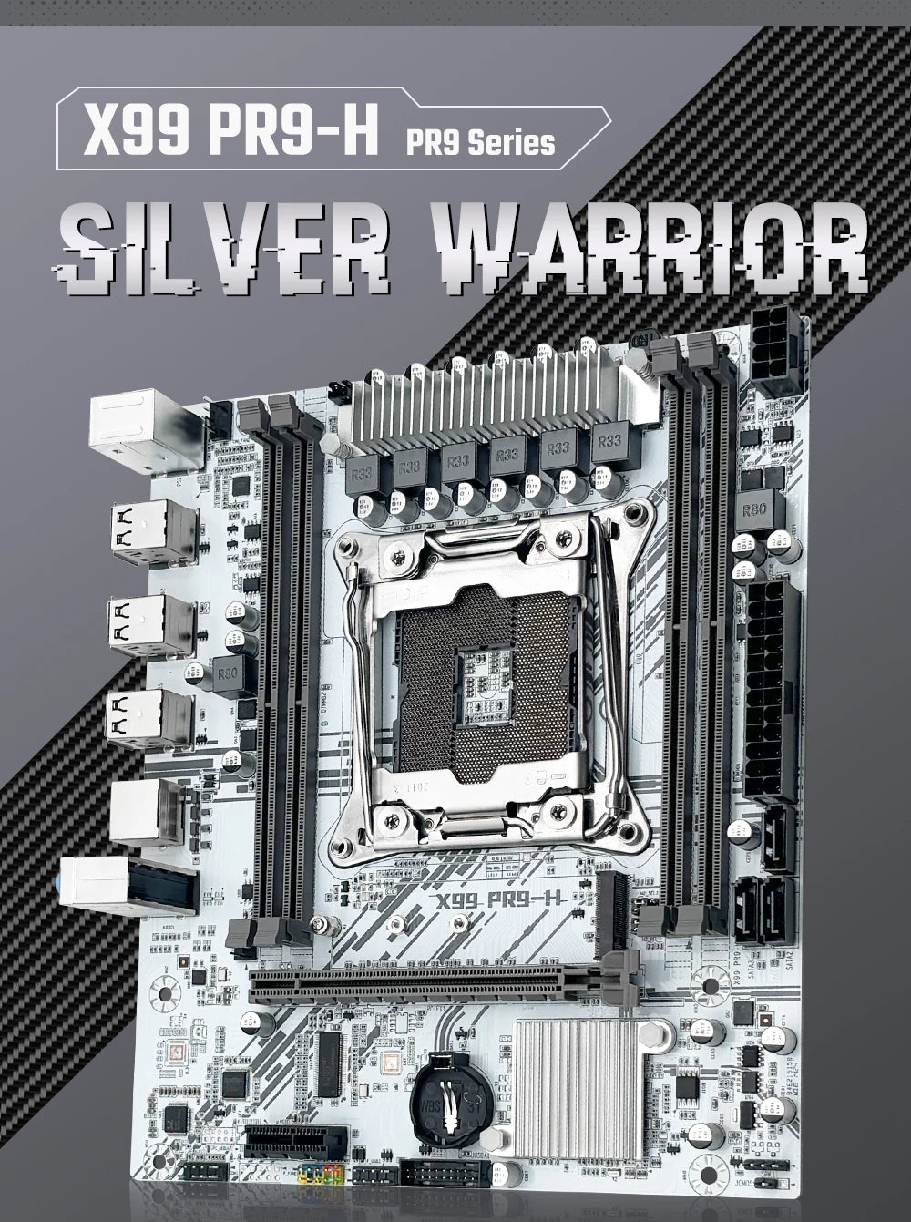 Kit de carte mère MACHINIST White X99, processeur Xeon E5 2640 V4 LGA 2011-3 en option, DDR4 2*8G = 16GB RAM NVME/SATA M.2 PR9-H Combo
