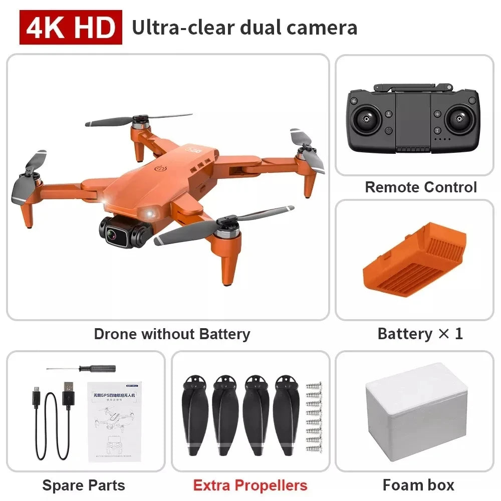 Drone professionnel 4K 5G GPS — double caméra, sans brosse, pliable, quadrirotor RC, distance 1,2 km