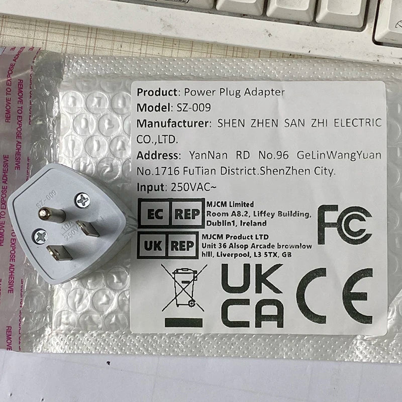 Convertidor universal de enchufes de viaje de 3 clavijas de CA de EE. UU., UE, AU a Reino Unido, adaptador de cargador, conector, convertidor de enchufe de Reino Unido