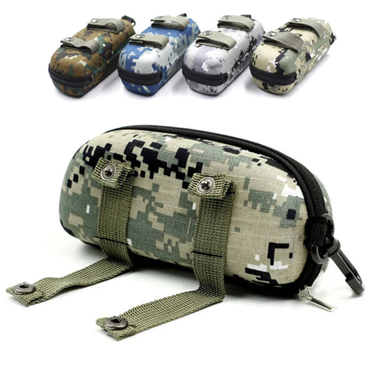 Étui à lunettes de Camouflage, boîte à fermeture éclair pour Sports de plein air, étui épais Anti-stress pour lunettes de soleil, boîte de rangement militaire Portable pour lunettes