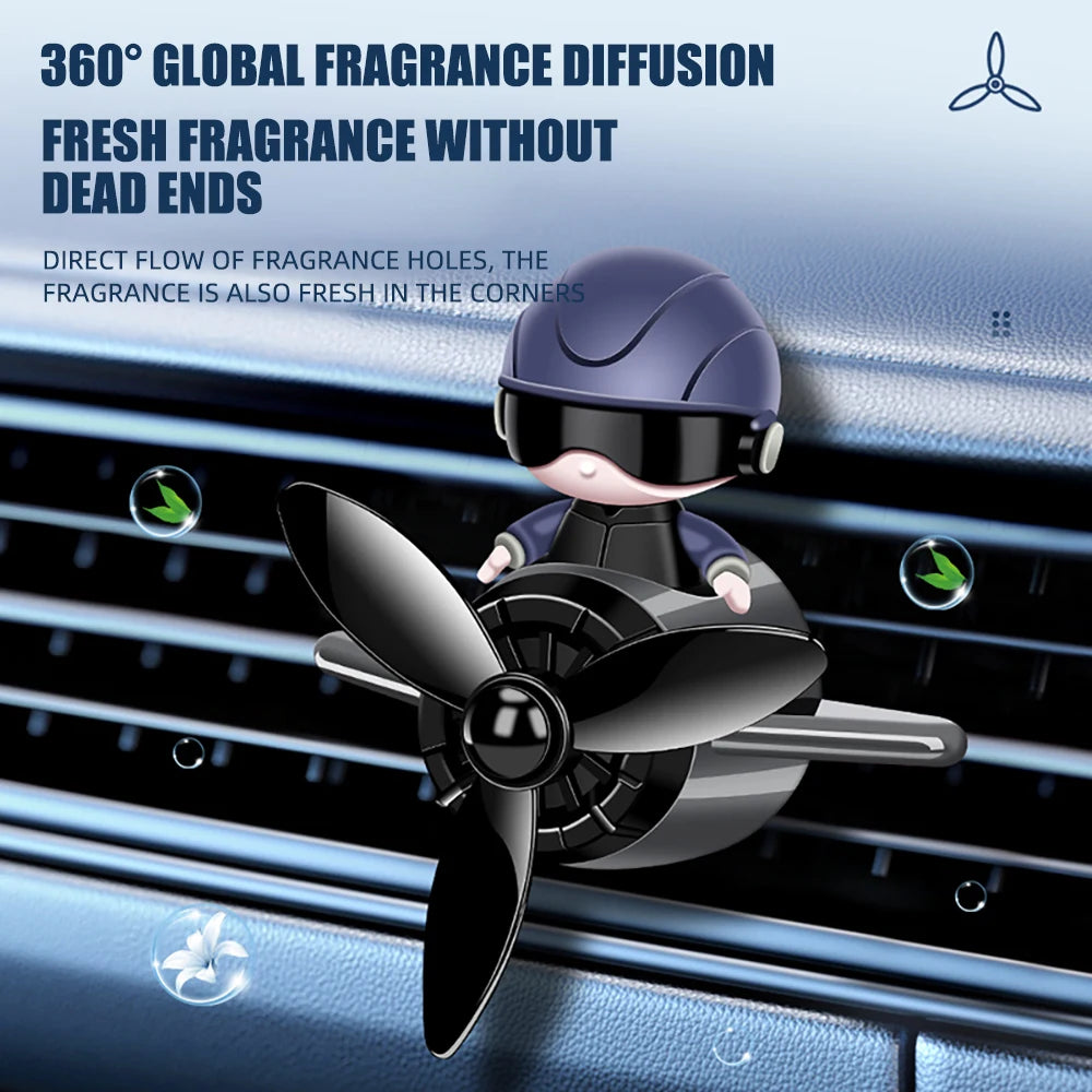 Désodorisant de voiture, aromathérapie, accessoires automobiles, diffuseur de parfum intérieur, Force aérienne créative, petit avion, Design de dessin animé