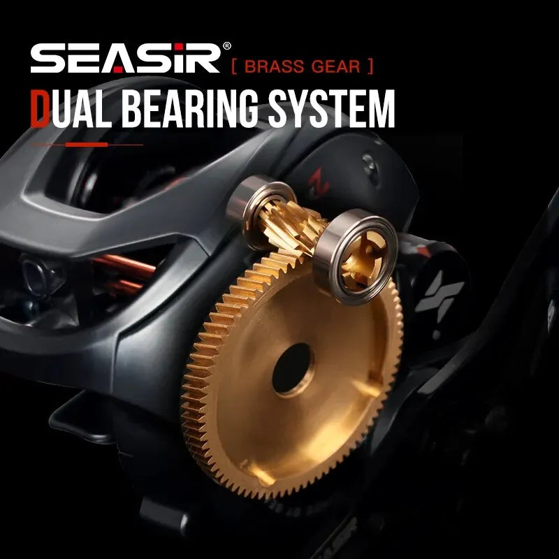 Moulinet Baitcasting SEASIR X2 — Roulement Céramique, Frein N52, 7.3:1
