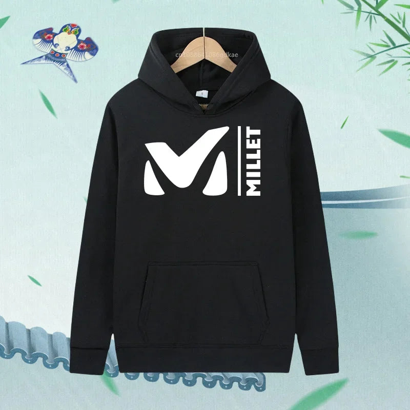 Sudadera con capucha para mujer, de moda, con estampado de letras gráficas, sudadera holgada, informal, estilo Harajuku, ropa con capucha