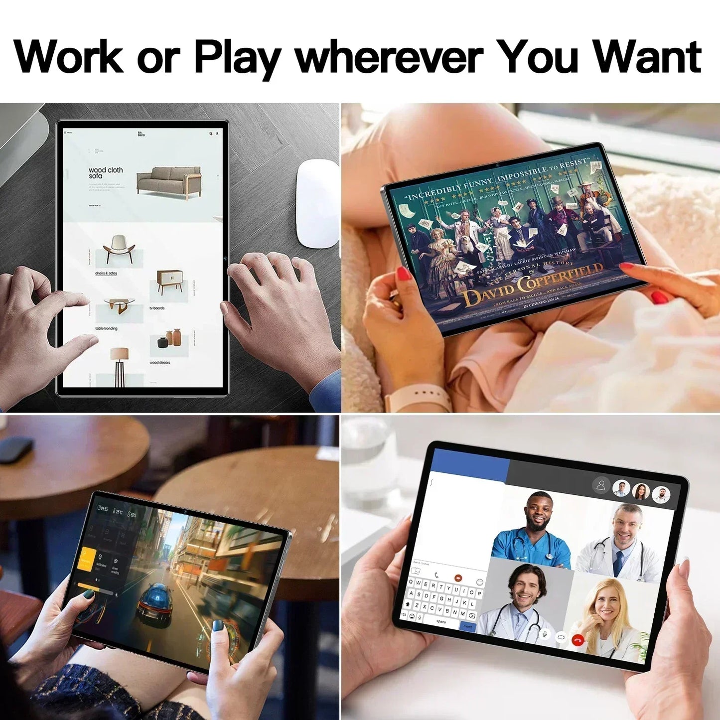 Tablette PC Android 16 2026 — 24 Go RAM, 2 To ROM, 20000 mAh, 5G, double SIM, WiFi, GPS, HD 4K, mini PC
