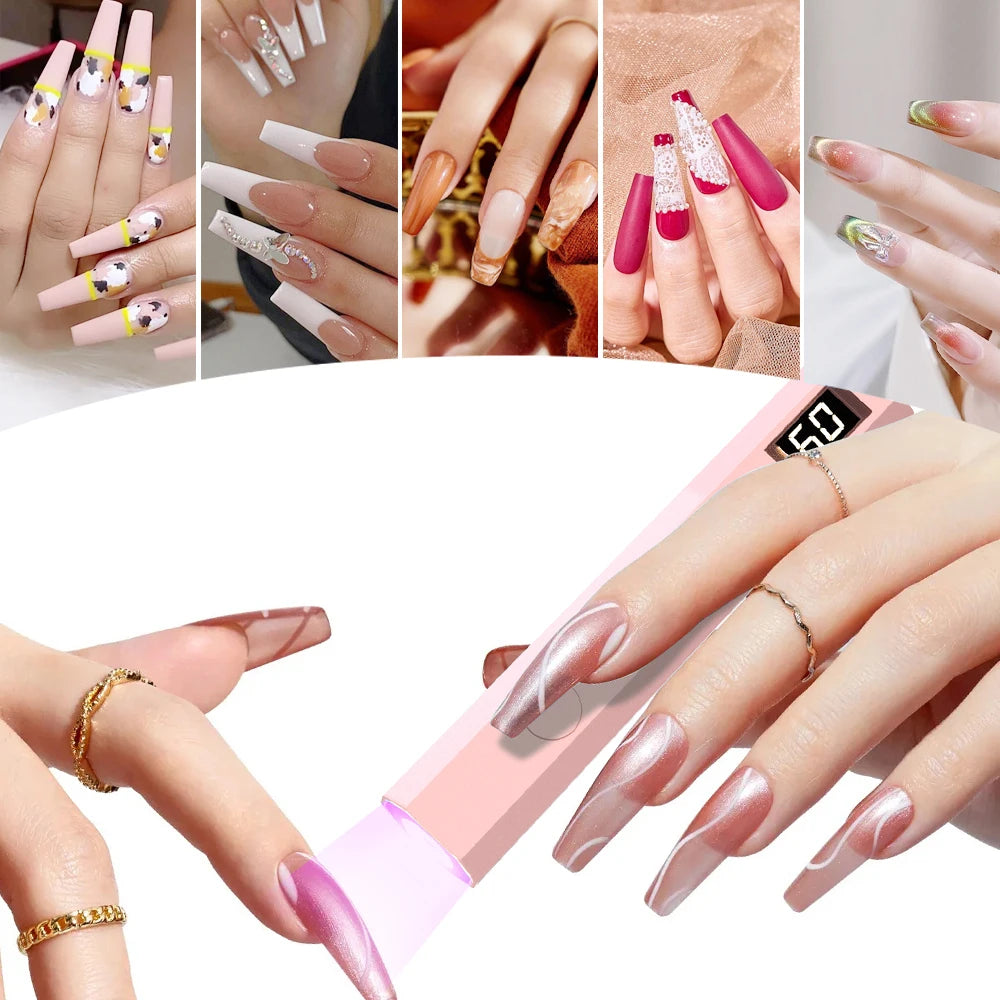 YIKOOLIN Mini Portable UV Gel Nail Dryer Lamp Quick for Home Salon Tools Professional Nail Phototherapy Flashlight Pen