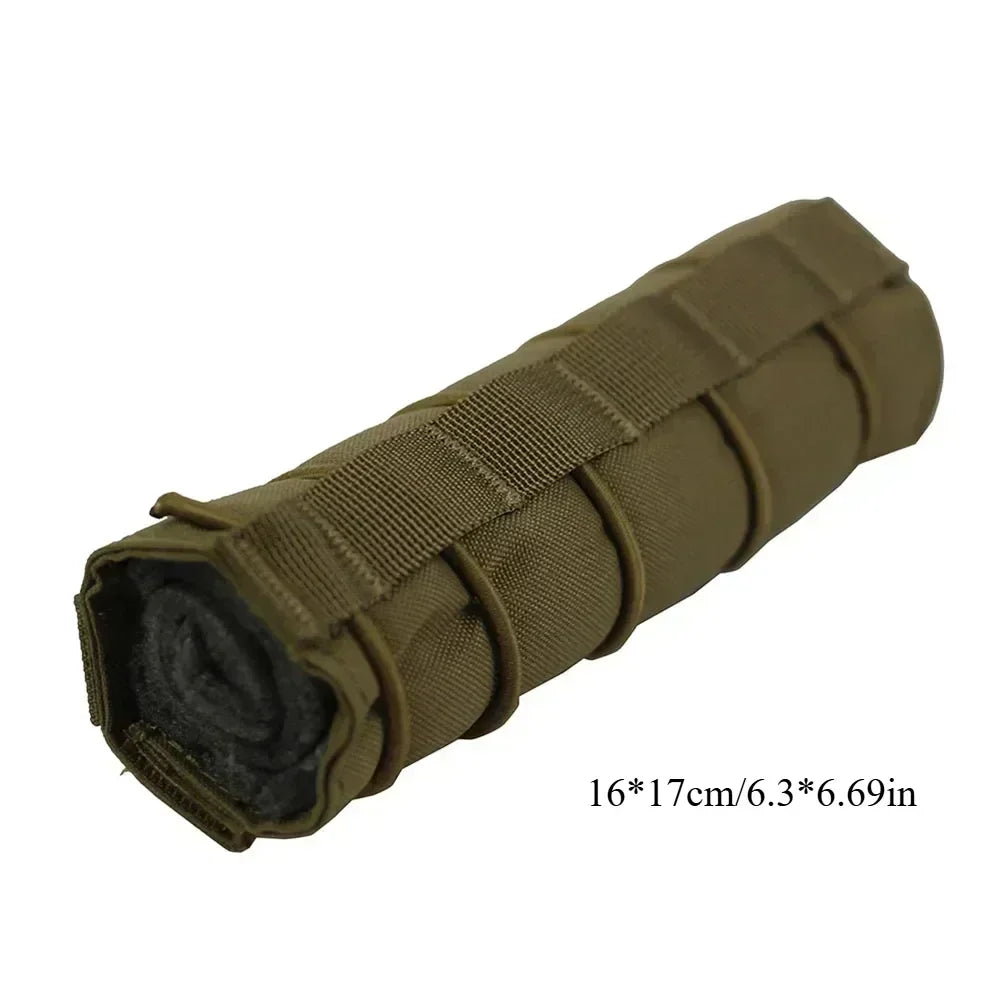 Couverture de suppresseur de Sniper, protection de Camouflage tactique, tir en plein air, étui en tissu de chasse militaire, équipement de terrain CS en direct