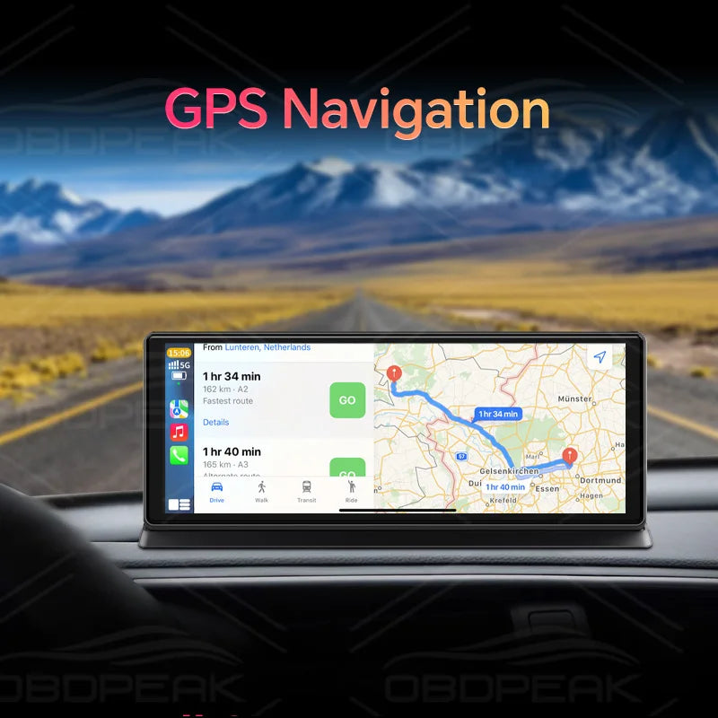 Cámara de salpicadero inalámbrica para coche, K2 Pro, DVR 4K, Carplay, Android Auto, pantalla AI, grabadora de vídeo Len para turistas, navegación GPS, salpicadero Prada, 11.3 pulgadas