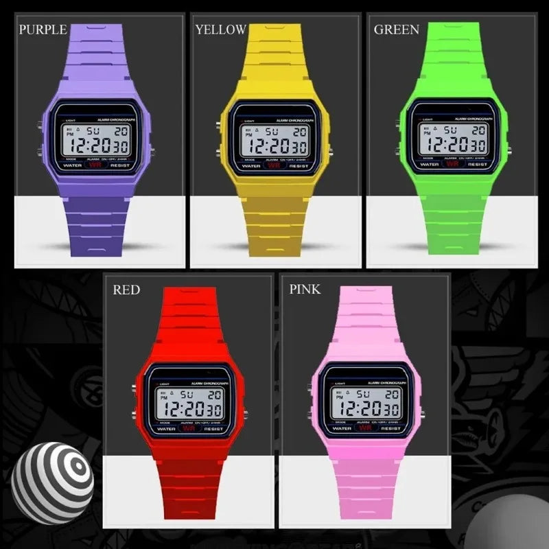Montre Militaire Analogique Numérique LED — Étanche Alarme Enfants Femmes