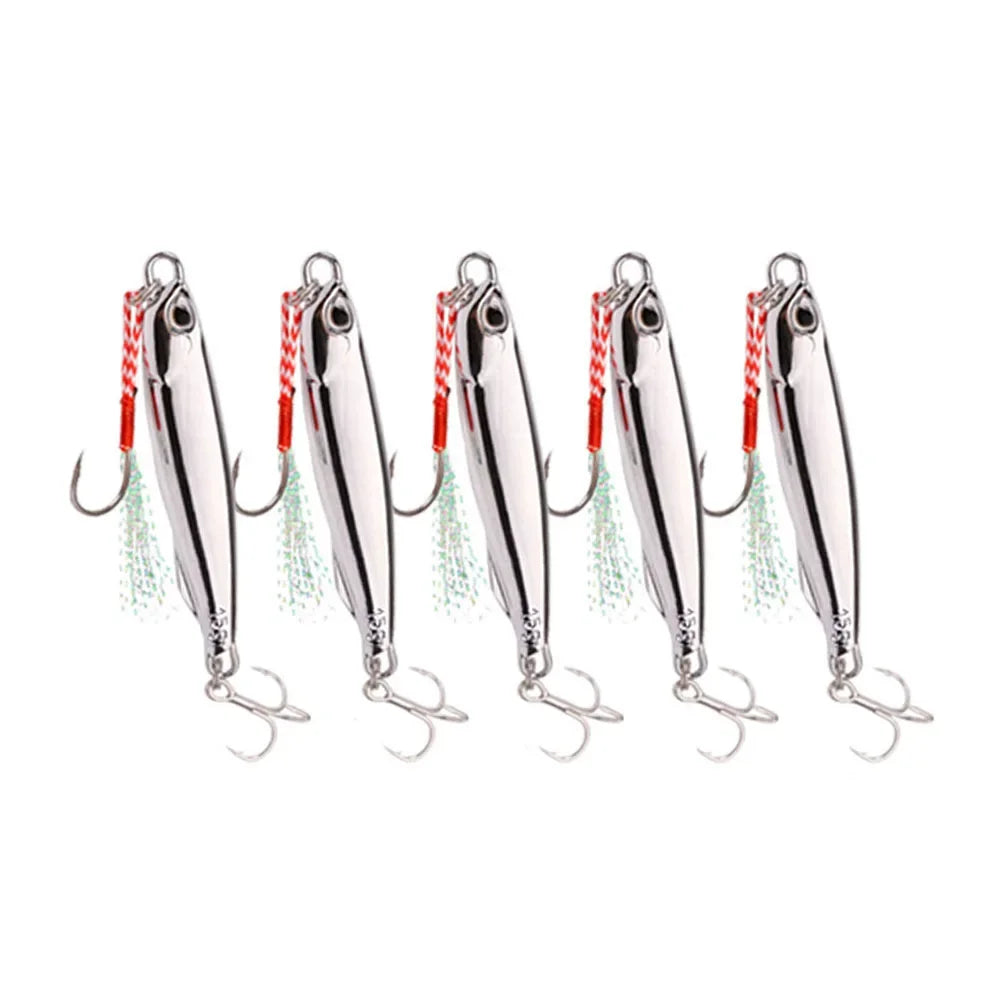 10 pièces/paquet pêche métal gabarit leurres 20g 30g 40g placage argenté métal gabarit leurre pêche appât pêche leurre eau salée bar attirail