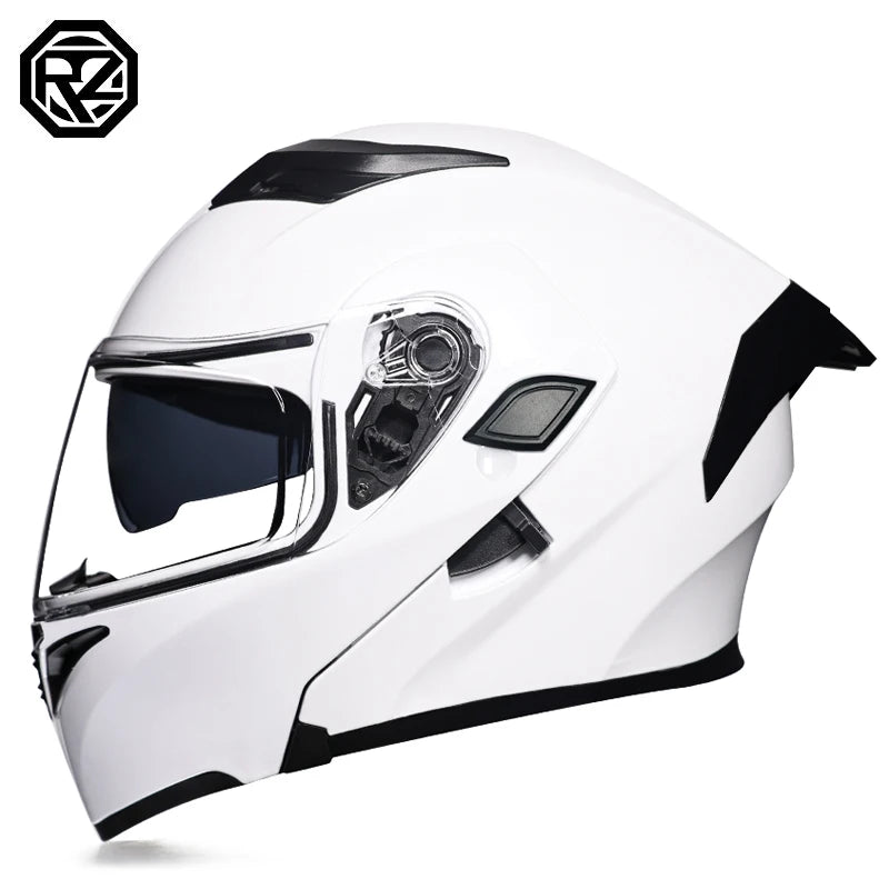 ORZ Motorcycle Helmets Dual Visors DOT Approved Modular Flip Up Helmet Full Face Motorcycle Racing Helmet Motocross Helmet DOT