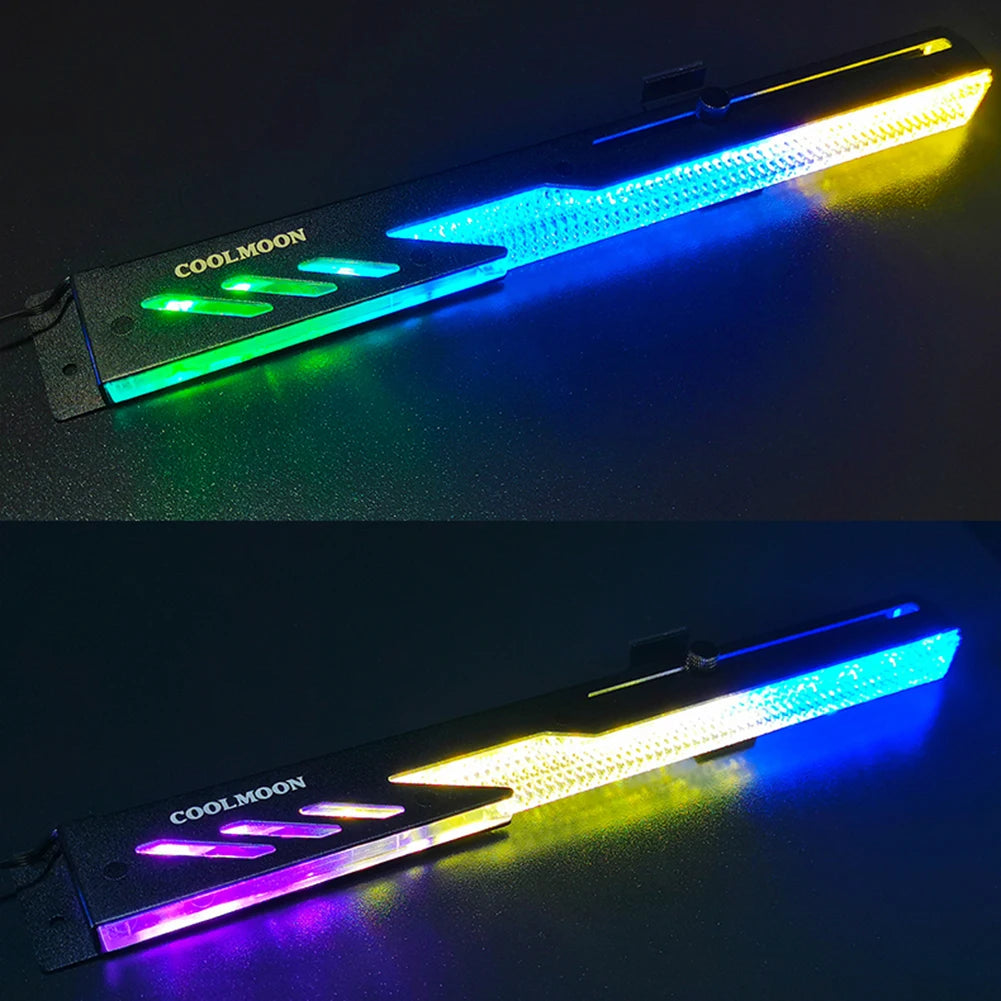 COl'hyMOON-Support de carte vidéo pour ordinateur, support GPU horizontal GT8, support de boîtier PC, kit de refroidissement, 5V ARGB