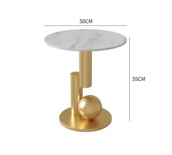Tables basses modernes effet marbre — pieds métal blanc, table d'appoint ovale, nordique, salon, meubles
