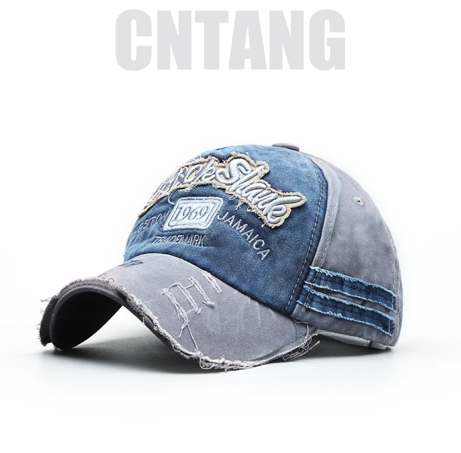 CNTANG Summer Fashion Vintage Baseball Cap Casual Washed Cotton Snapback Embroidery Caps For Men Women Fashion Hat Unisex Gorras