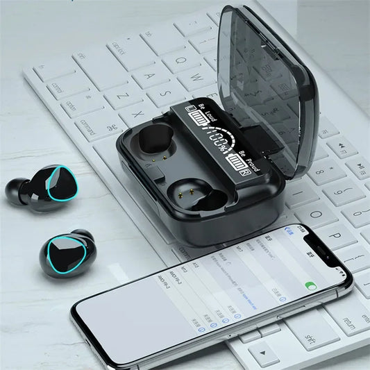 Écouteurs Bluetooth TWS stéréo 9D — boîte de chargement 3500mAh, étanches, sport, avec microphone