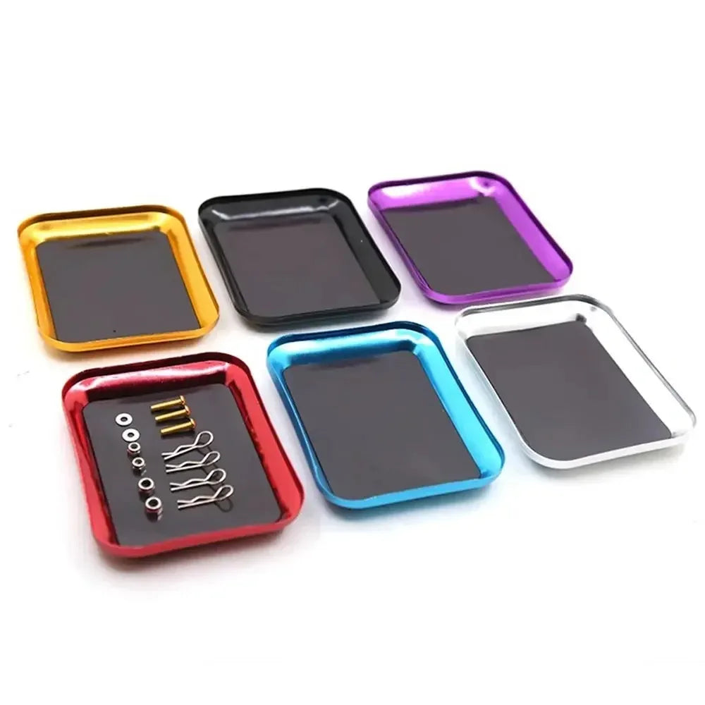 Outil Réparation RC Alliage Aluminium — Plateau Magnétique & Boite Rangement Vis