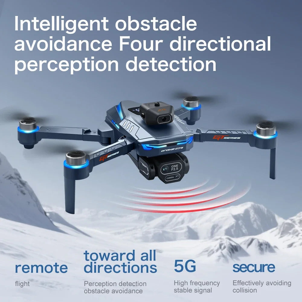 Drone GPS 8K professionnel — double caméra, moteur brushless, maintien d'altitude, quadricoptère pliable RC