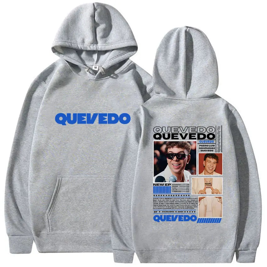 Rapero 2025 Quevedo Buenas Noches Tour Álbum Sudadera Rock Gótico Pop Música Sudaderas Hip Hop Sudadera Con Capucha Y Mangas Largas