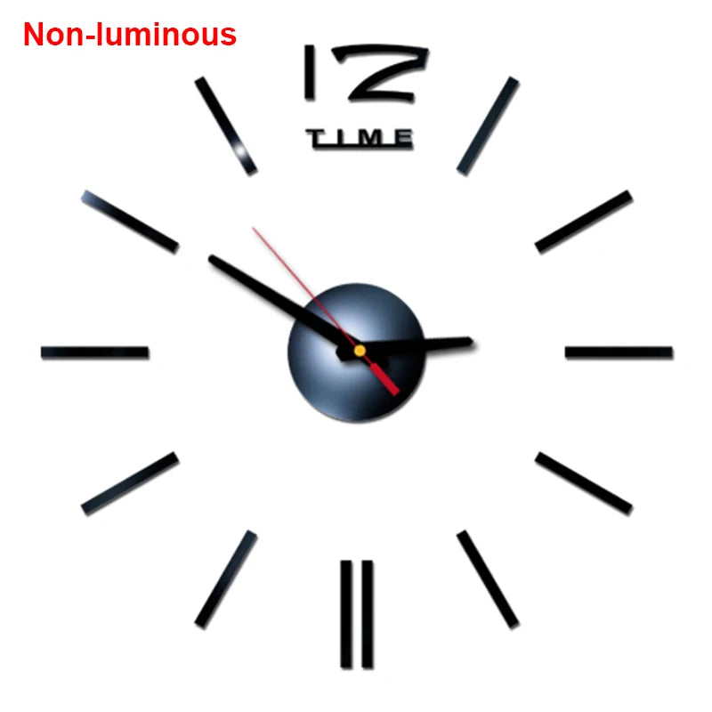 Wall clock DIY Luminous Wall Clock Quartz Watch Acrylic Mirror Stickers Wall Clock Wall Decoration Hot Home Decoration