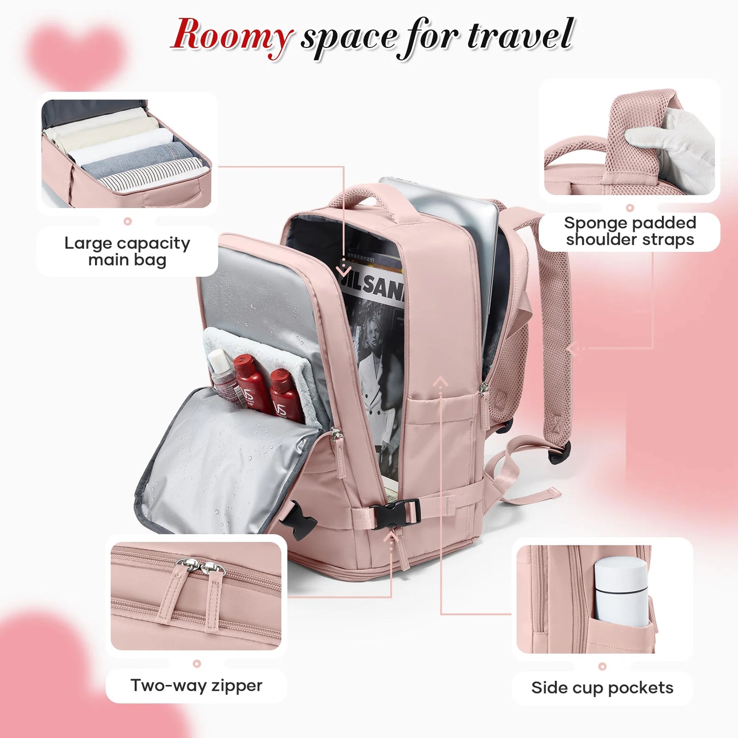 Sac à Dos Cabine Avion 40x20x25 Étanche — Bagage à Main Homme Femme