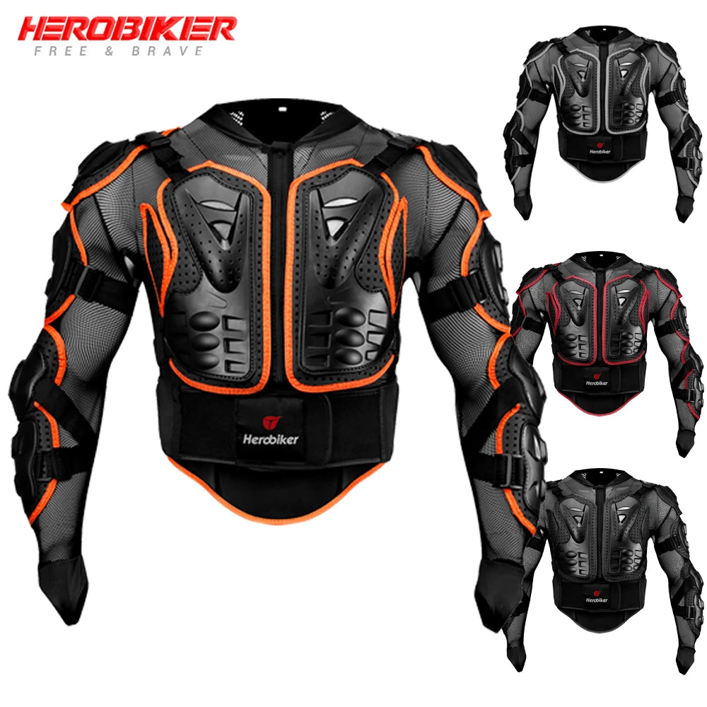 Vestes moto armure complète pour hommes — protection Motocross, équipement, vêtements S-4XL
