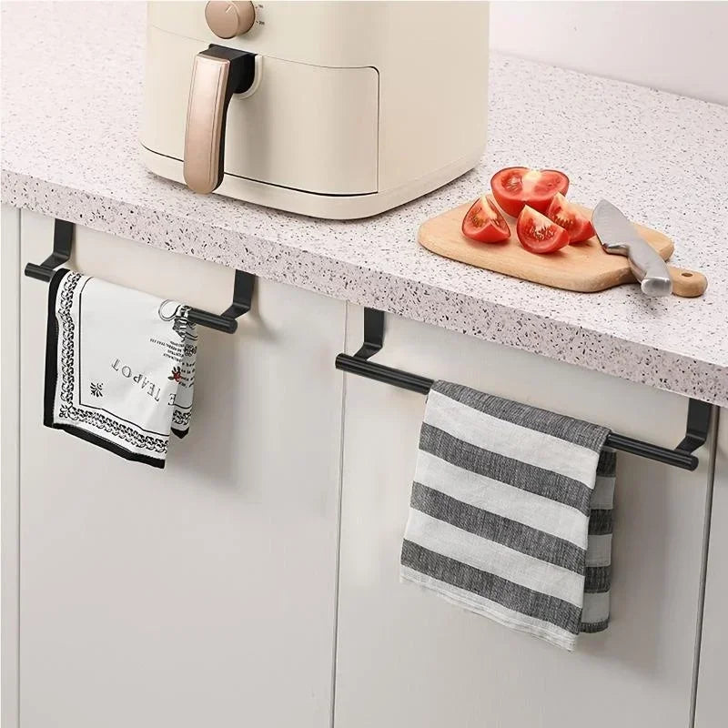 Porte-Serviettes sur Armoire Sans Poinçon — Organisateur Salle de Bain & Cuisine