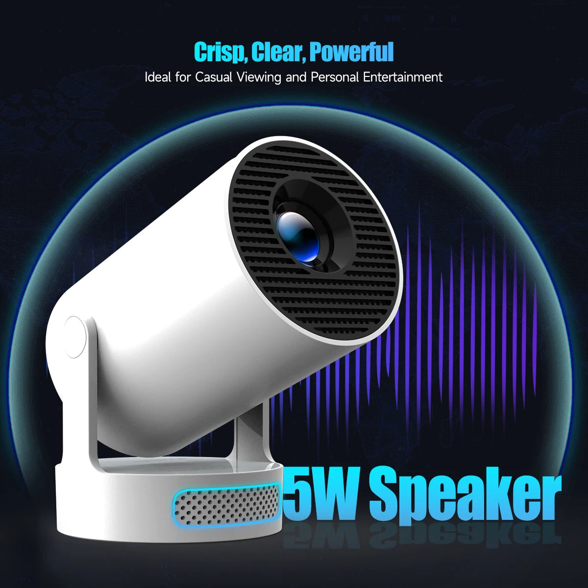 Magcubic HY300 Pro+ 4K 720P Projector with 5W Speaker Android 11 8000 Lumens WiFi 6 BT5.4 Outdoor Video Home Cinema Projector