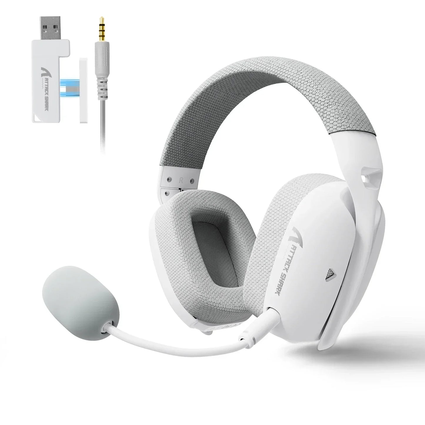 ATTACK SHARK L80PRO Auriculares inalámbricos para juegos 2.4G/BT/con cable ultraligeros de 40mm con controladores de baja latencia para PC PS5 Switch Xbox