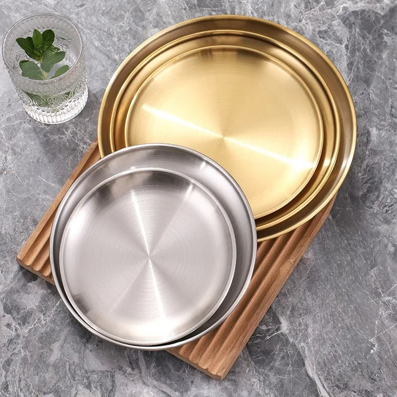 Assiette de voyage portable, vaisselle légère pour la montagne, assiette à salade de fruits résistante à la rouille pour l'extérieur