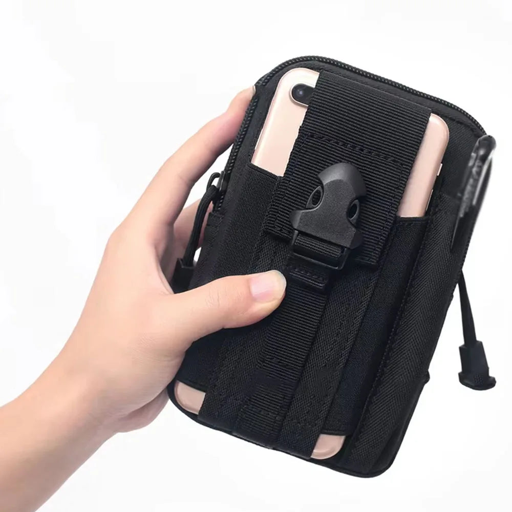Sac de taille tactique pour hommes, sac Molle de chasse en plein air, Pack EDC multifonction, Sport, randonnée, chasse, outils de travail, pochette pour téléphone portable