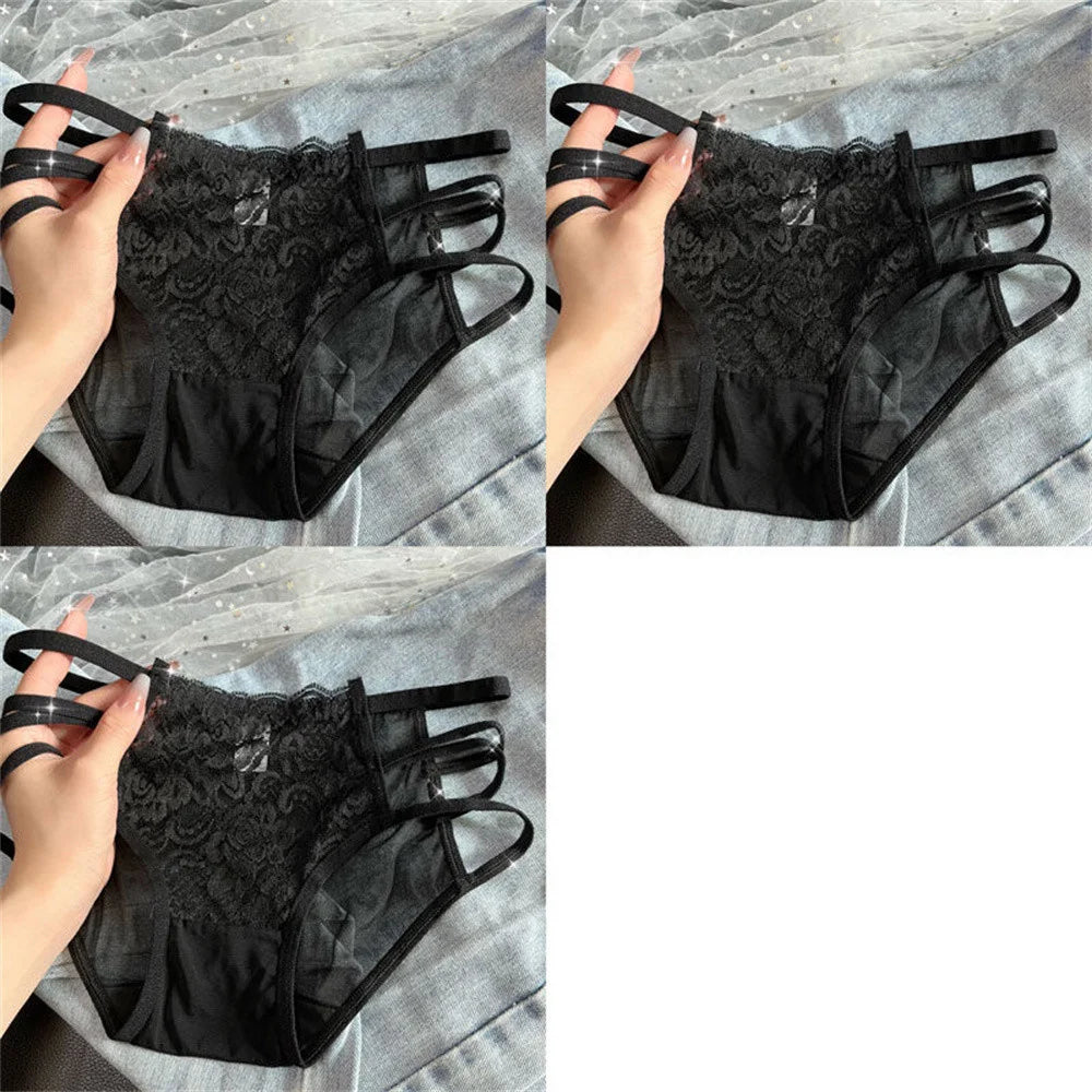Culottes en Dentelle Femme — Lot de 3 Pièces Lingerie