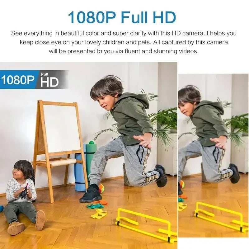 Mini caméra sans fil 1080P — surveillance sécurité, vision nocturne, détection de mouvement, maison intelligente