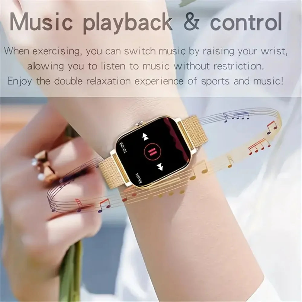 Montre Connectée 2025 Bluetooth — Oxygène Pression Artérielle Smartwatch Cadeau